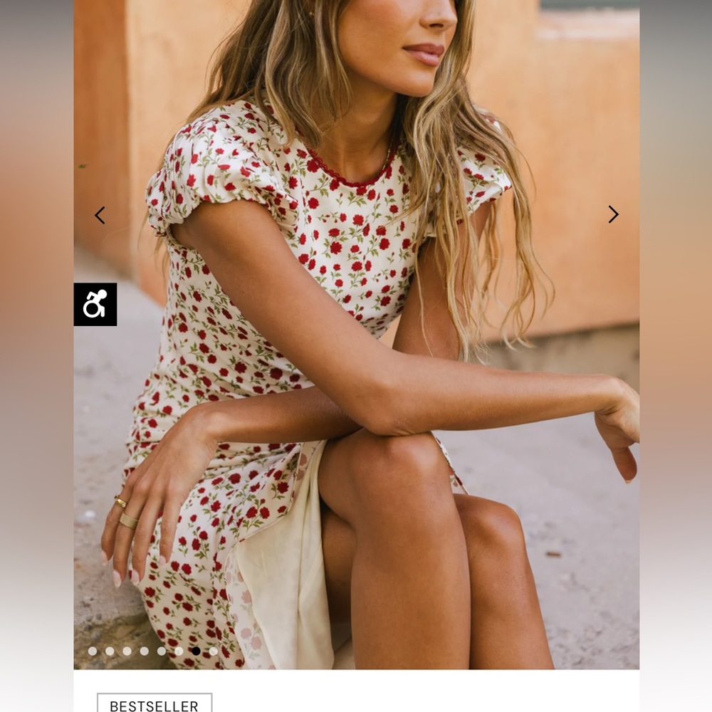 Bohme Ellianna Floral Maxi Dress in Cream Bohme dress - Picture 6 of 11